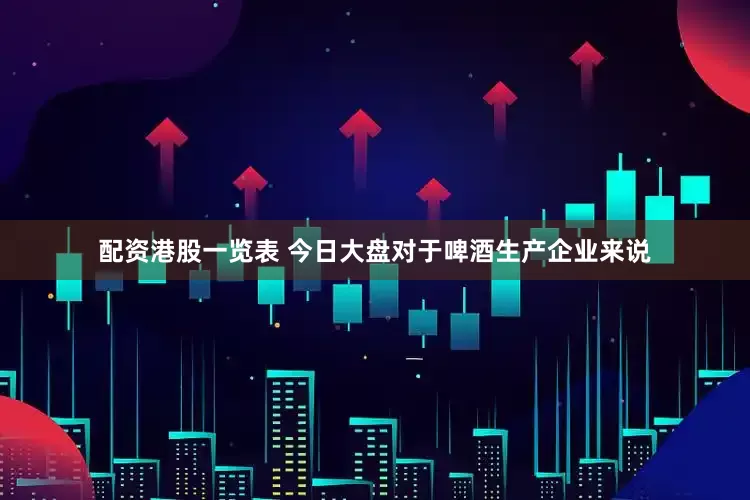 配资港股一览表 今日大盘对于啤酒生产企业来说